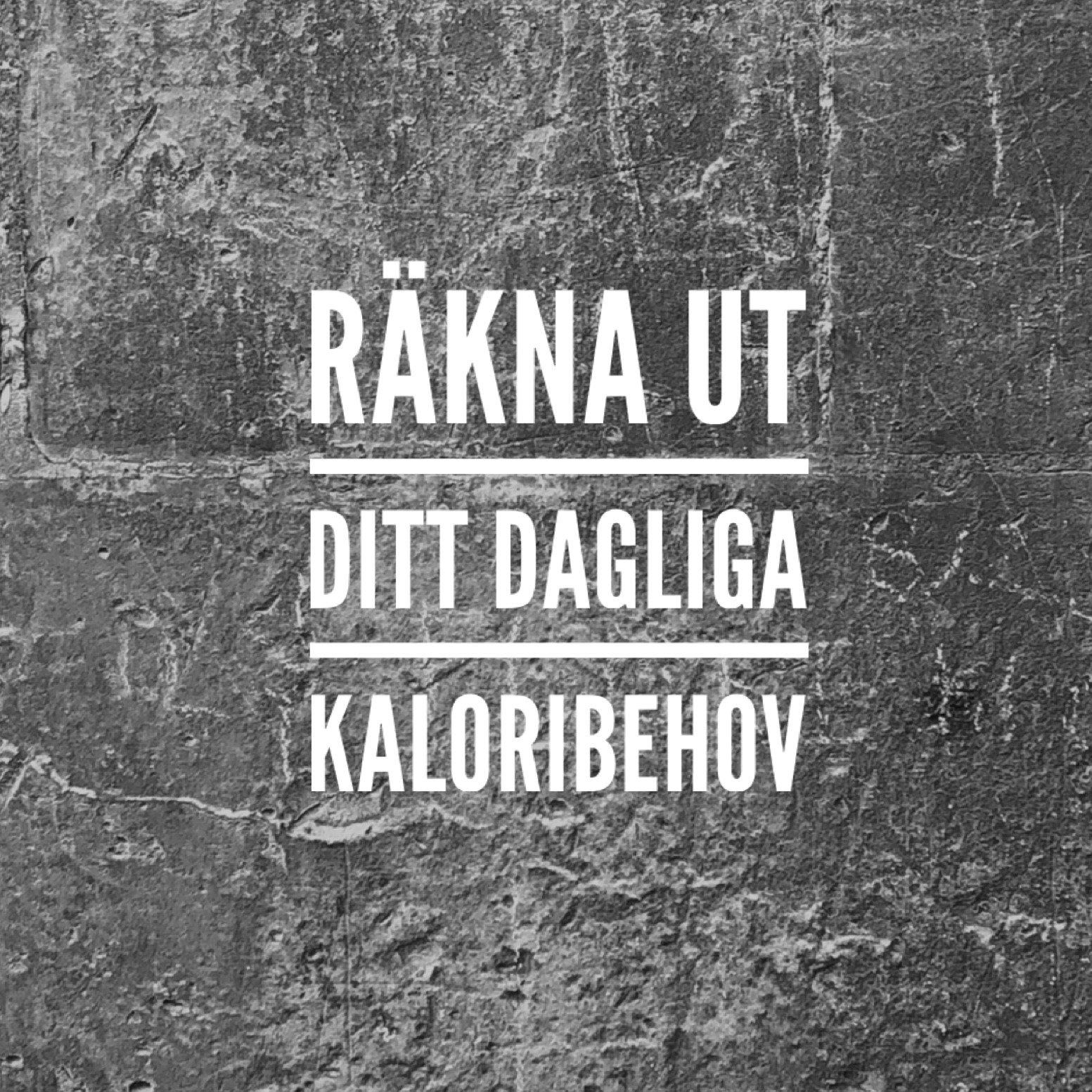 Räkna ut ditt dagliga KALORIBEHOV…